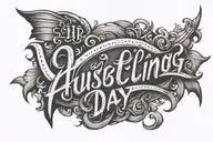 hustling all day lettering tattoo design idea