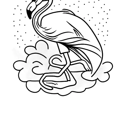 flamingo tattoo design idea