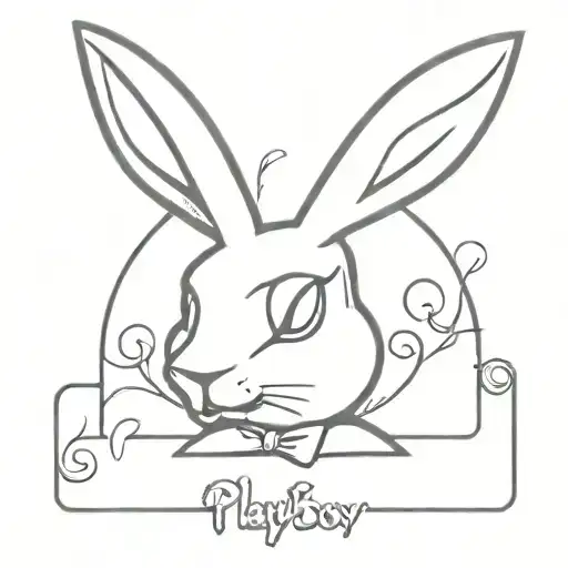 Playboy bunny logo tattoo design idea