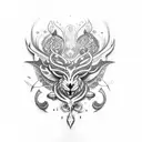 sereia lua mar navio tattoo design idea