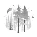 northwoods camping tattoo design idea