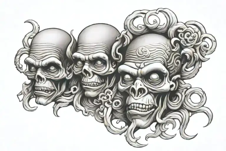 see no evil we hear no evil and speak no evil speak no evil tattoo design idea