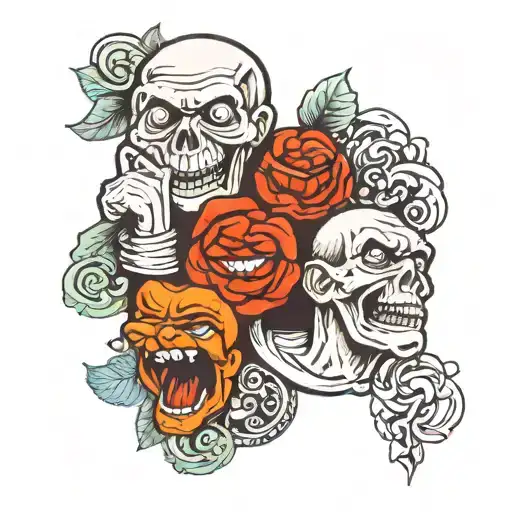 speak no evil see no evil here no evil tattoo design idea