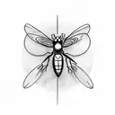 crucified fly  like god tattoo design idea