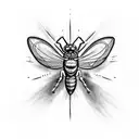 crucified fly  like god tattoo design idea