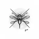 crucified fly  like god tattoo design idea