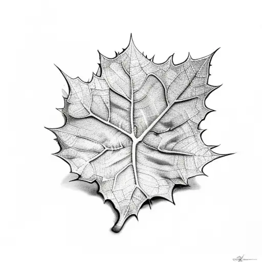 ivy leaf tattoo design idea