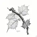 ivy leaf tattoo design idea