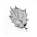 ivy leaf tattoo design idea