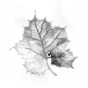 ivy leaf tattoo design idea