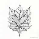 ivy leaf tattoo design idea