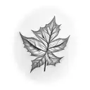 ivy leaf tattoo design idea