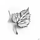 ivy leaf tattoo design idea