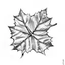 ivy leaf tattoo design idea