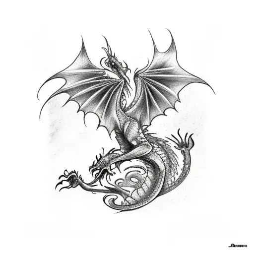 arm band phoenix and dragon tattoo design idea