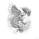 arm band Phoenix dragon tattoo design idea