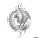 arm band Phoenix dragon tattoo design idea