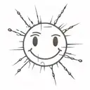 smiley face with bleeding bullet hole and X's with eyes  tattoo design idea