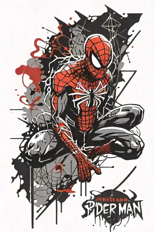 spiderman logo tattoo design idea