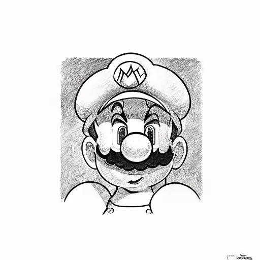mario world tattoo design idea