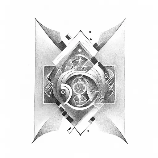 Design a tattoo that represents the journey of major weight loss, using abstract symbols and shapes tattoo design idea