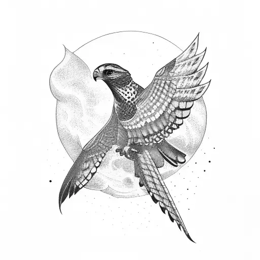 Illustration design vector of falcon tattoo badge for tshirt design ,  merchandise , etc . 12715234 Vector Art at Vecteezy