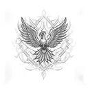 Phoenix paisley  tattoo design idea