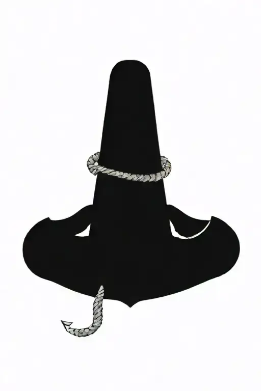 anchor with rope and wheel tattoo design idea