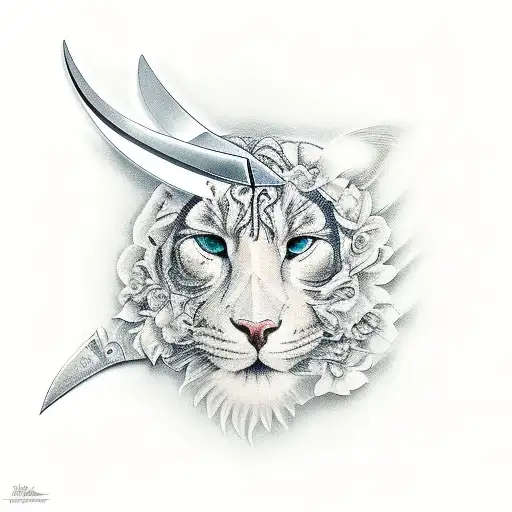 sharp knife tattoo design idea