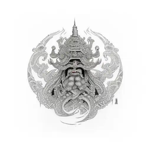 worm dwarven tattoo design idea