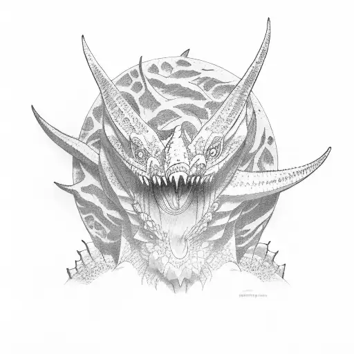  Gore Magala reaching out with his claws tattoo design idea