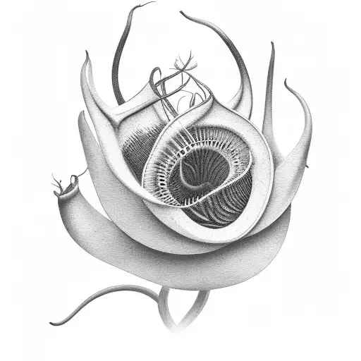 carnivorous plant tattoo design idea