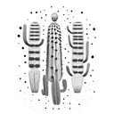 saguaro cactus blossoms tattoo design idea