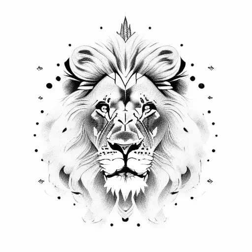 Lion With Cocain tattoo design idea