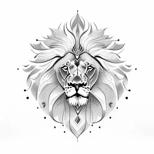 Lion With Cocain tattoo design idea