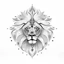 Lion With Cocain tattoo design idea