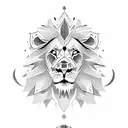 Lion With Cocain tattoo design idea