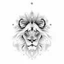 Lion With Cocain tattoo design idea