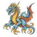 Fire dragon wrapped tattoo design idea