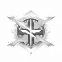 cross with lightning tattoo design idea