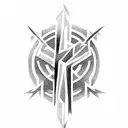 cross with lightning tattoo design idea