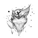 cross with lightning tattoo design idea