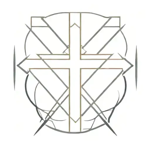 st andrews cross surrounded tattoo design idea