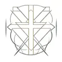 st andrews cross surrounded tattoo design idea