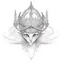 tiara on the name Zarah tattoo design idea