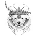 tiara on the name Zarah tattoo design idea