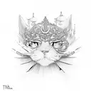 tiara on the name Zarah tattoo design idea