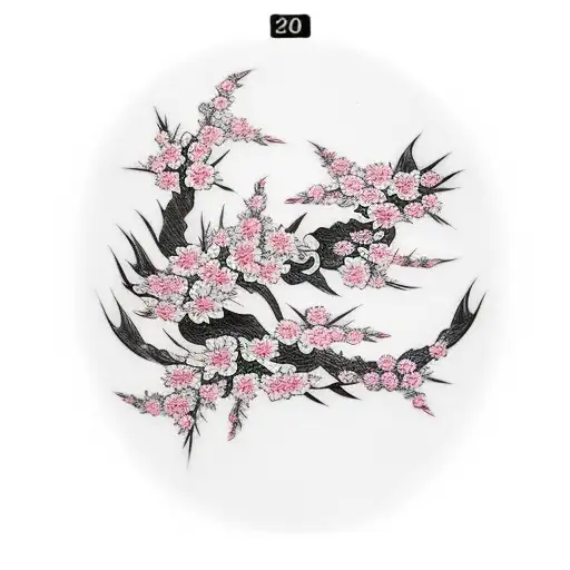 cherry blossom bracelet tatoo tattoo design idea