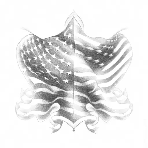 american flag sleeve tattoo design idea