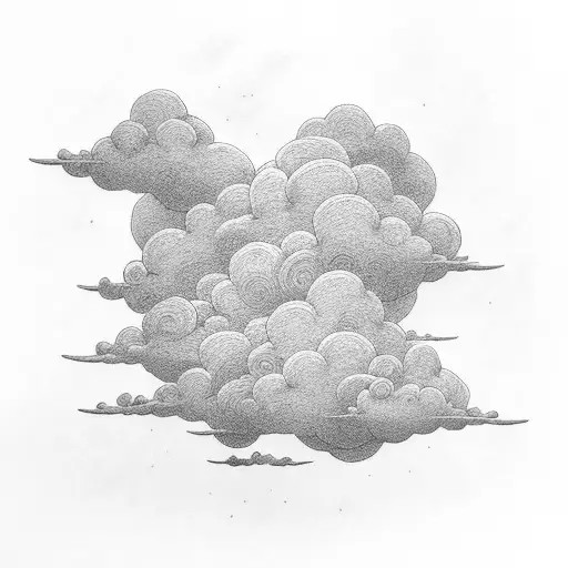 japanese style clouds tattoo design idea